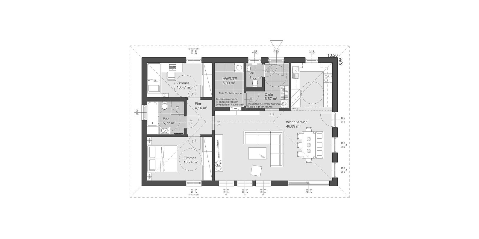 Bungalow Grundrisse unter 100 qm