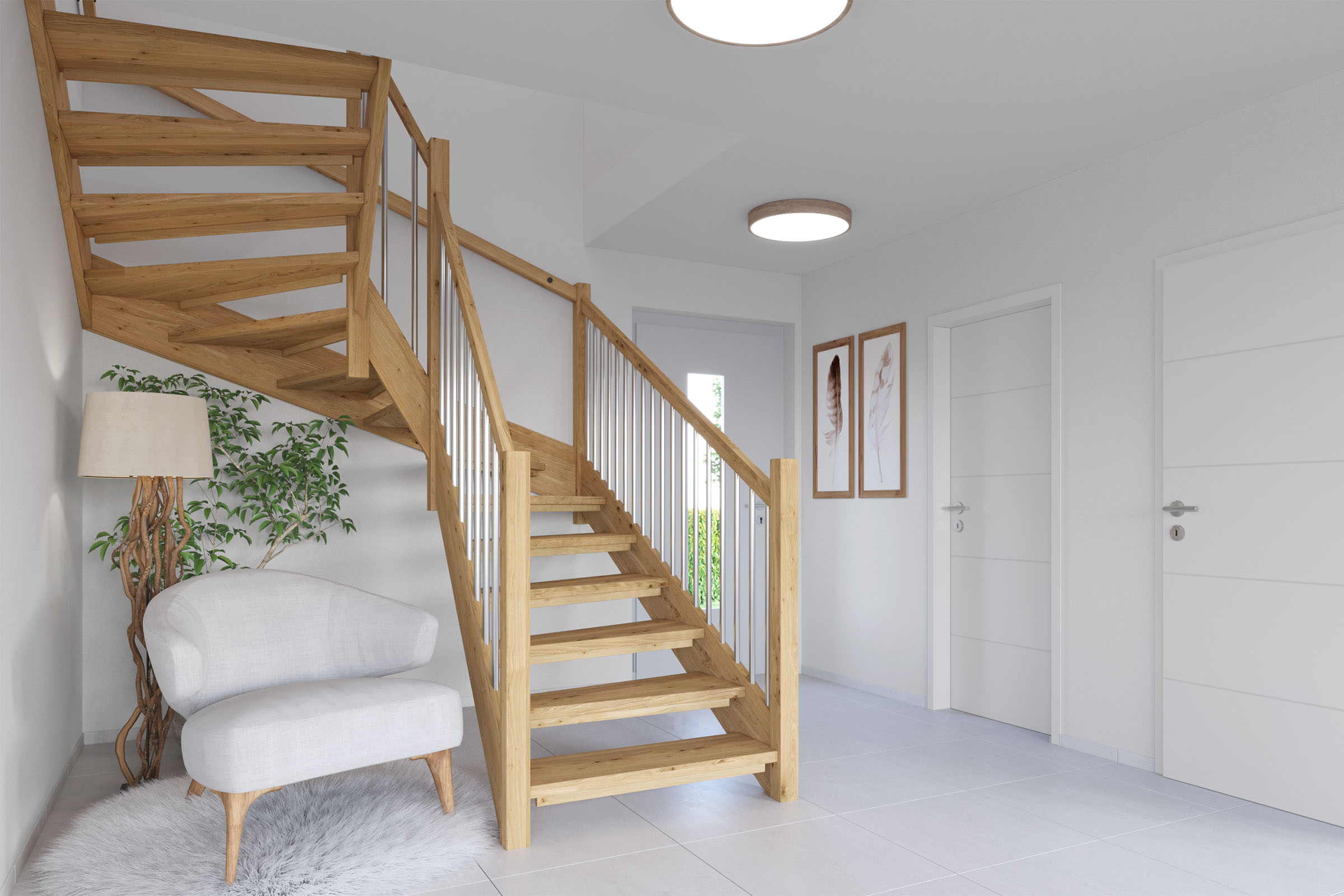 Vollholztreppe